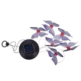 2V 40maH Solar Intelligent Light Control Design and Color Shell Butterfly Wind Chime **