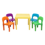 Set of Plastic Table And Chair for Children, One Desk And Four Chairs (50x50x46cm) **