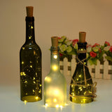 2m 20 LED Mini Bottle Stopper Lamp String Bar Decoration String Light Warm White Light Earth Yellow **