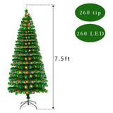 7.5FT Fiber Optic Christmas Tree with 260 LED Lamps & 260 Branches **