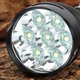 LED Flashlight - 8500 Lumen, 7x CREE XM-L T6 LEDs, Aluminum Alloy Body, 5 Light Modes