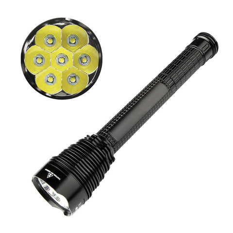 LED Flashlight - 8500 Lumen, 7x CREE XM-L T6 LEDs, Aluminum Alloy Body, 5 Light Modes