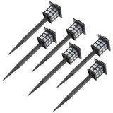 6pcs White LED Solar Lantern Torch Light Garden Landscape Lighting