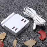 4 USB Ports Mobile Phone Travel Charger Fast Charge Multi-port Smart Bracket USB Charger US Plug