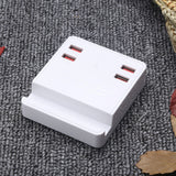 4 USB Ports Mobile Phone Travel Charger Fast Charge Multi-port Smart Bracket USB Charger US Plug