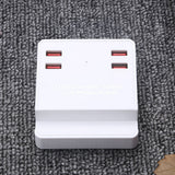 4 USB Ports Mobile Phone Travel Charger Fast Charge Multi-port Smart Bracket USB Charger US Plug