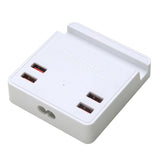 4 USB Ports Mobile Phone Travel Charger Fast Charge Multi-port Smart Bracket USB Charger US Plug