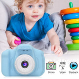 Kids Digital Video Camera Mini Rechargeable Children Camera Shockproof 8MP HD Toddler Cameras Child Camcorder  blue