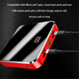 Power Bank 20000mah Large Capacity Portable Thin Digital Battery Charger black