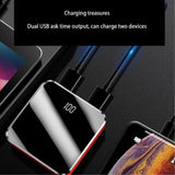 Power Bank 20000mah Large Capacity Portable Thin Digital Battery Charger black