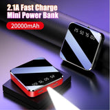 Power Bank 20000mah Large Capacity Portable Thin Digital Battery Charger black