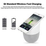 Bluetooth Speaker With Wireless Charger - BT 4.2, 5 Watt Speaker, Qi Wireless Charging, 1800mAh Battery