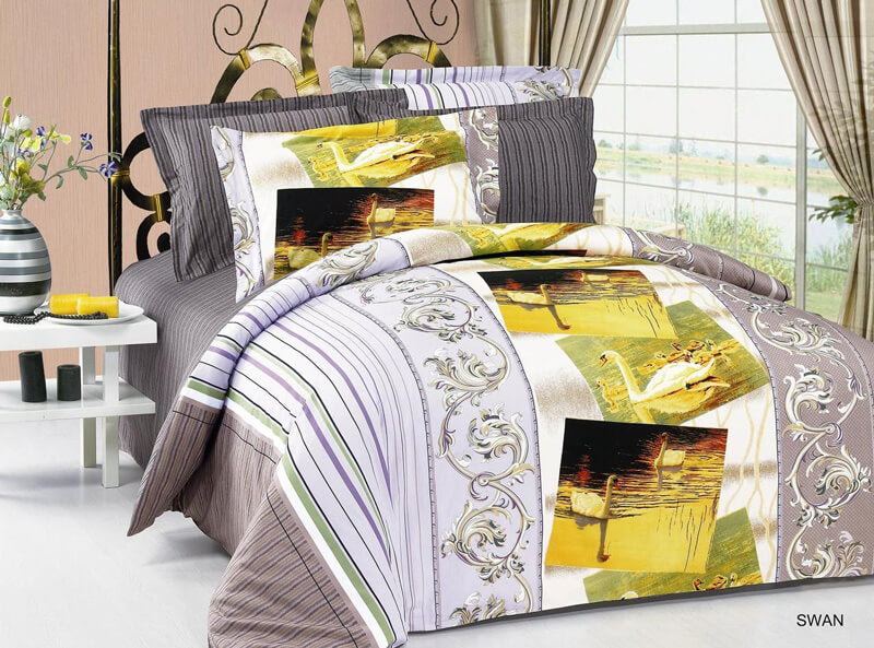 Duvet Cover Sheets Set, Swan by Arya