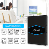 H96 Mini 2GB RAM 16GB ROM Dual-WIFI 2.4GHz/5GHz Smart 3D Android 7.1 4K TV Box - Black US Plug