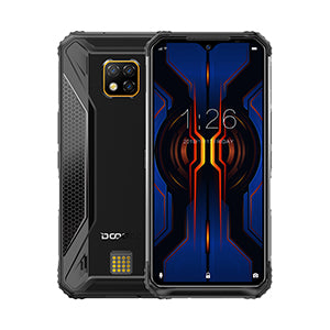 DOOGEE S95 Pro Mobile Phone IP68/IP69K Waterproof 6.3inch Smartphone 5150mAh Helio P90 CPU 8GB RAM+128GB ROM 48MP+16MP+8MP Camera Android 9.0 Pie System Black_European version