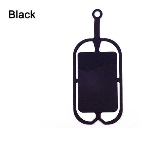 Lanyard Cell Phone Neck Strap Case Cover Card Holder for iPhone Samsung black