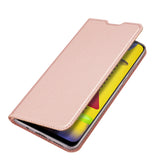 DUX DUCIS For Samsung M31 Leather Mobile Phone Cover Magnetic Protective Case Bracket with Cards Slot Pink