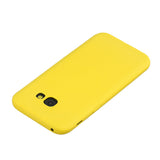 for Samsung A5 2017 Cute Candy Color Matte TPU Anti-scratch Non-slip Protective Cover Back Case yellow