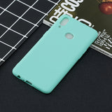 For Samsung A10S A20S Shockproof TPU Back Cover Soft Candy Color Frosted Surface Mobile Phone Case black