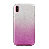 For iphone X/XS/XR/XS MAX/11/11 pro MAX Phone Case Gradient Color Glitter Powder Phone Cover with Airbag Bracket purple