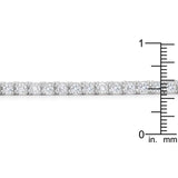 Silvertone Finish Victorian Cubic Zirconia Tennis 8 Inch Bracelet