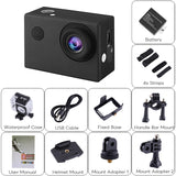 HD Action Camera - IP68 Case, 140-Degree Lens, 2-Inch Display, 5MP CMOS Sensor, 30FPS, 900mAh Battery, 32GB SD Card Slot