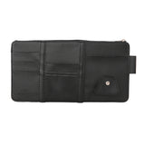 Car Sun Visor Card Holder Glasses Clip with Mobile Phone Bag