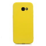 for Samsung A5 2017 Cute Candy Color Matte TPU Anti-scratch Non-slip Protective Cover Back Case yellow