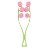 Facial Massager Roller Portable Flower Shape Face-lift Machine Elastic Anti Wrinkle Slimming Face  -Pink