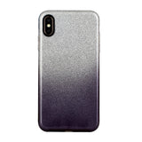 For iphone X/XS/XR/XS MAX/11/11 pro MAX Phone Case Gradient Color Glitter Powder Phone Cover with Airbag Bracket blue