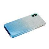 For iphone X/XS/XR/XS MAX/11/11 pro MAX Phone Case Gradient Color Glitter Powder Phone Cover with Airbag Bracket blue