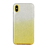 For iphone X/XS/XR/XS MAX/11/11 pro MAX Phone Case Gradient Color Glitter Powder Phone Cover with Airbag Bracket yellow