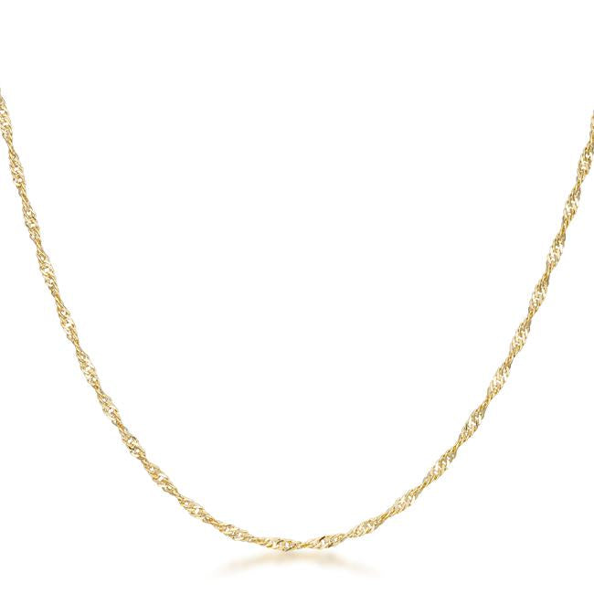 16 Inch Gold Twisted Fashion Chain