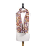 Floral Print Beige Scarf