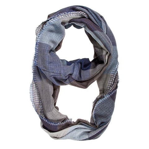 Blue Spencer Plaid Infinity Scarf