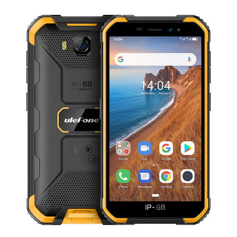 Ulefone Armor X6 Phone 5.0inch HD Screen 2G RAM+16GB ROM Memory 5MP+8MP Camera 4000mAh Battery Android 9.0 OS yellow