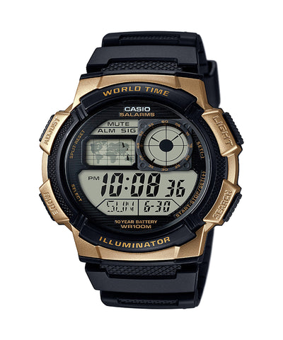 Casio Men's '10 Year Battery' Quartz Stainless Steel and Resin Watch