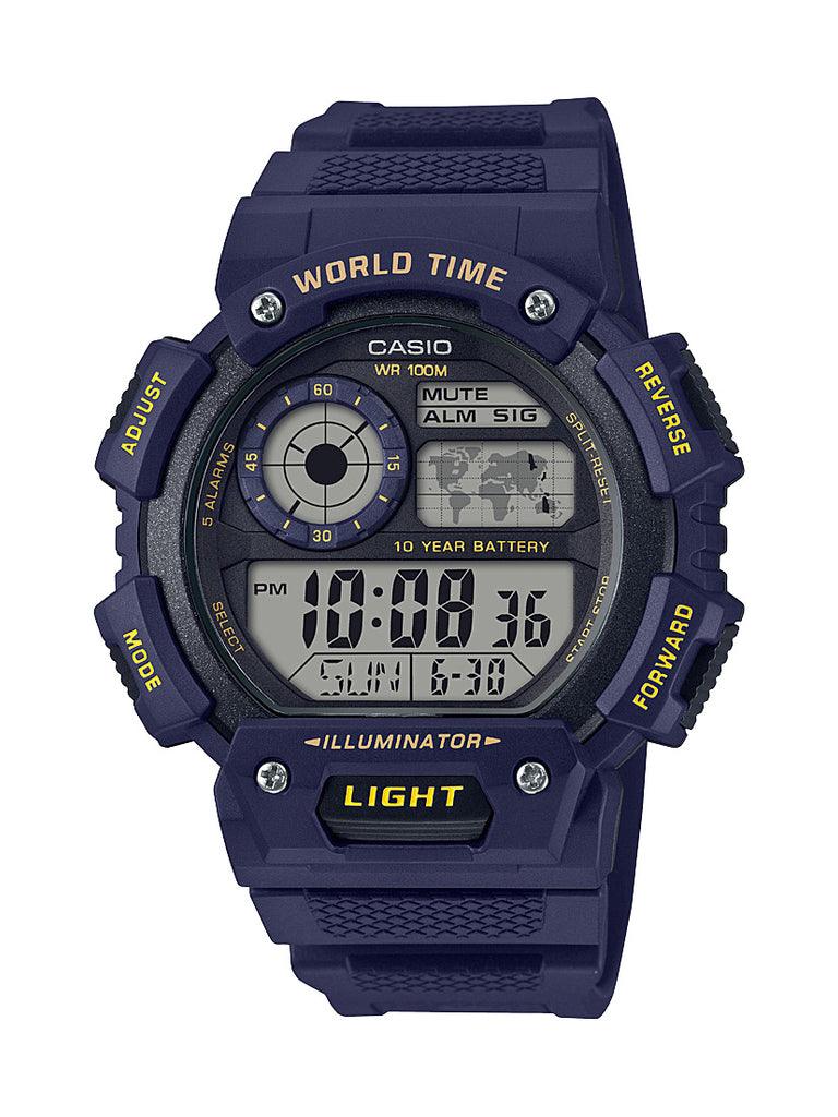 Casio AE1400WH-2AV World Time Digital Sports Watch