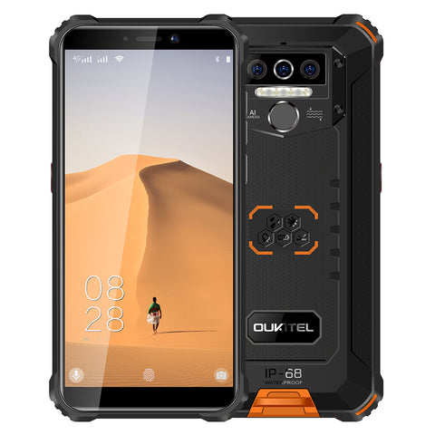 Oukitel WP5 Quad Core 32G Android 9.0 5MP Front Camera 5.5inch 8000mAh Battery Mobile Phone Smartphone Orange