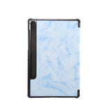 For Samsung Tab S6 T860 Tablet Cover Marbling Pattern PU Leather Anti-fall Anti-scrach Anti-slip Protect Shell Tri-fold Case  black