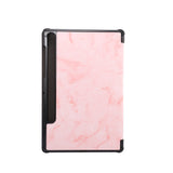 For Samsung Tab S6 T860 Tablet Cover Marbling Pattern PU Leather Anti-fall Anti-scrach Anti-slip Protect Shell Tri-fold Case  black