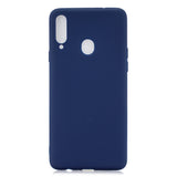 For Samsung A10S A20S Shockproof TPU Back Cover Soft Candy Color Frosted Surface Mobile Phone Case Navy