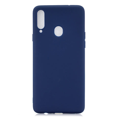 For Samsung A10S A20S Shockproof TPU Back Cover Soft Candy Color Frosted Surface Mobile Phone Case Navy