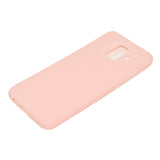 for Samsung A6 2018 Lovely Candy Color Matte TPU Anti-scratch Non-slip Protective Cover Back Case Light pink