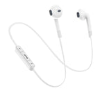 Langsdom BL6 Wireless Headphone Bluetooth Earphones Sport Half In-Ear Neckband Headset with Microphone for Phone white