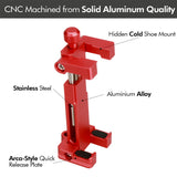 Ulanzi Metal Intelligent Phone Tripod Mount Cold Shoe Mount Stand red