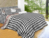 Duvet Cover Sheets Set, Houndstooth Check