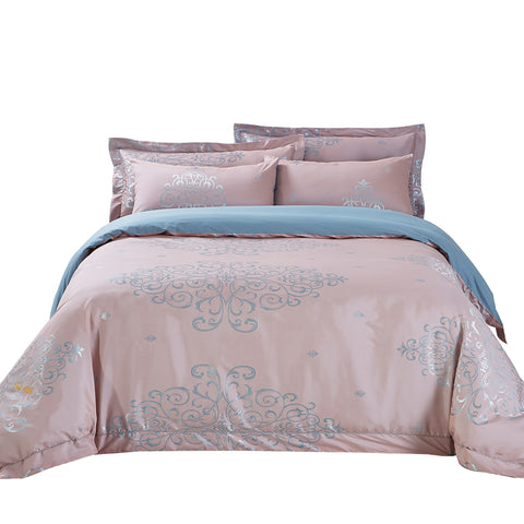 DM504K Dolce Mela Bedding - Ancona, Luxury Jacquard Duvet Cover Set