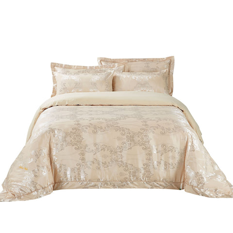 DM507Q Dolce Mela Bedding - Rimini, Luxury Jacquard Queen size Duvet Cover Set