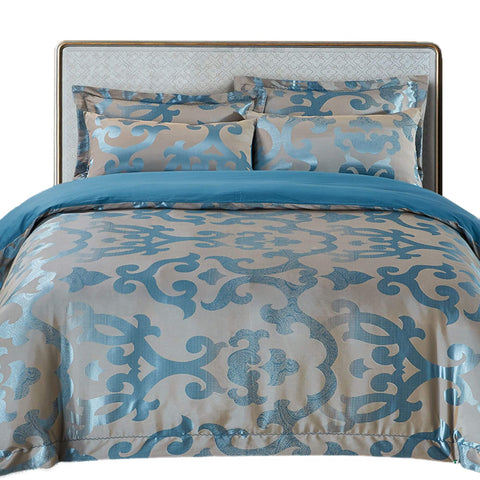 DM513Q Dolce Mela Bedding - Venice, Luxury Jacquard Queen Duvet Cover Set